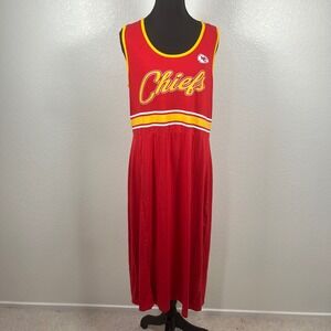 G-lll 4Her Kansas City Chiefs Red Maxi Dress Sleeveless‎ Tie Back Womens Large
